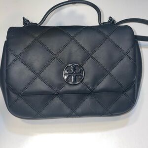 Tory Burch WILLA MATTE SMALL SHOULDER BAG/CROSSBODY Black With adjustable strap
